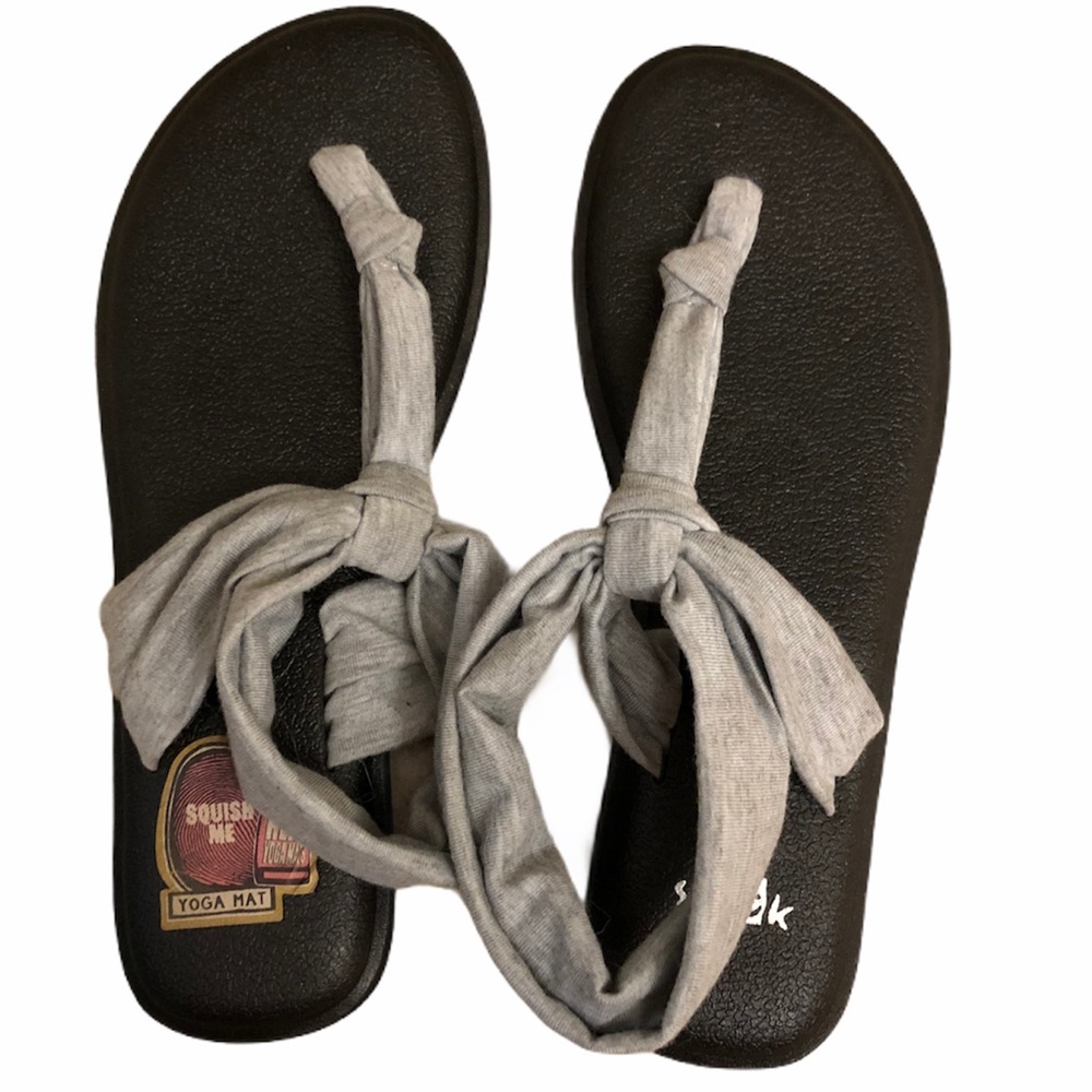 Sanuk Yoga Sling 2 Yoga Mat Striped Gray Sandals